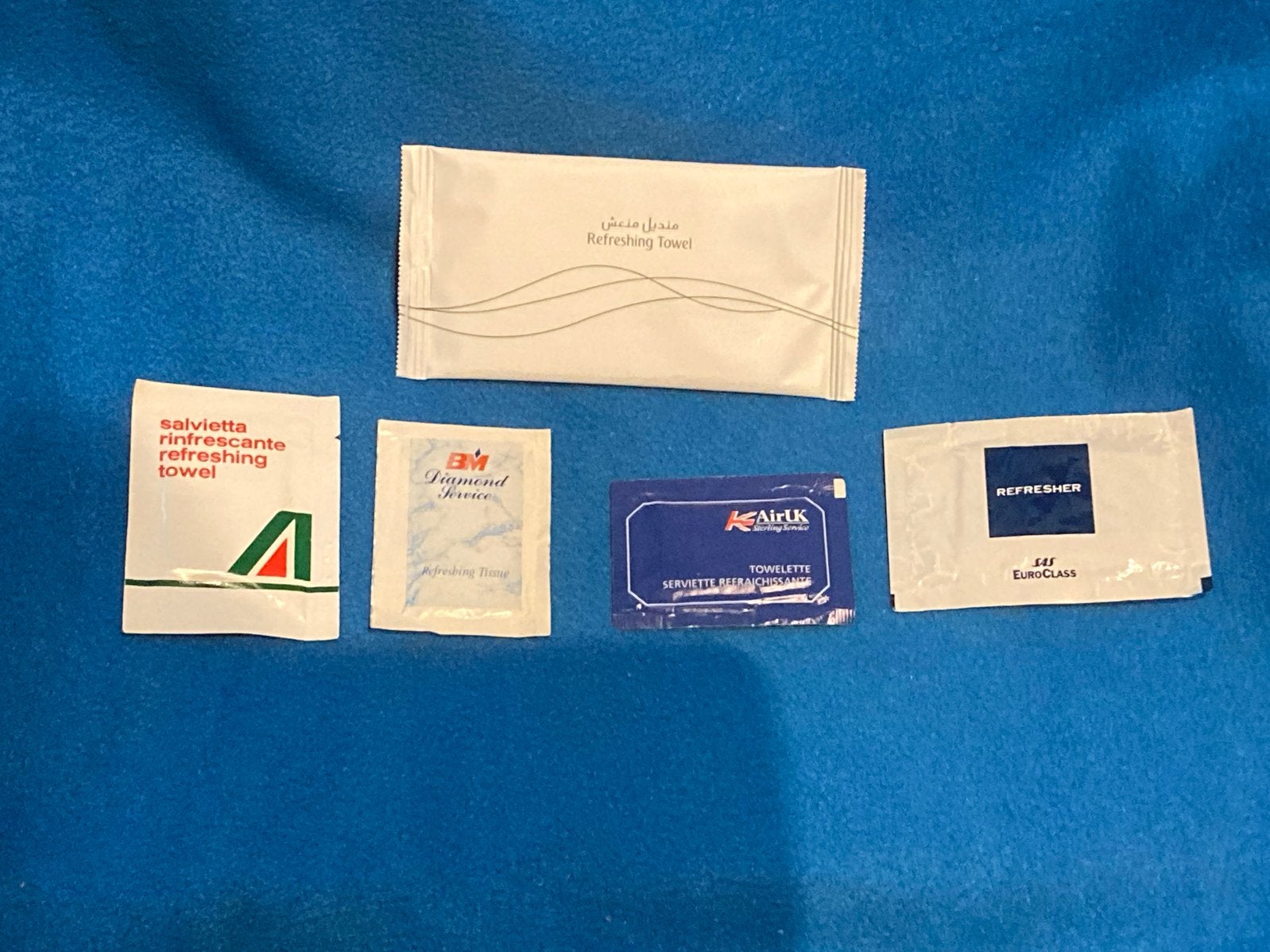 Verfrissingsdoekjes verschillende Airlines, Ophalen of Verzenden, Zo goed als nieuw, Overige typen