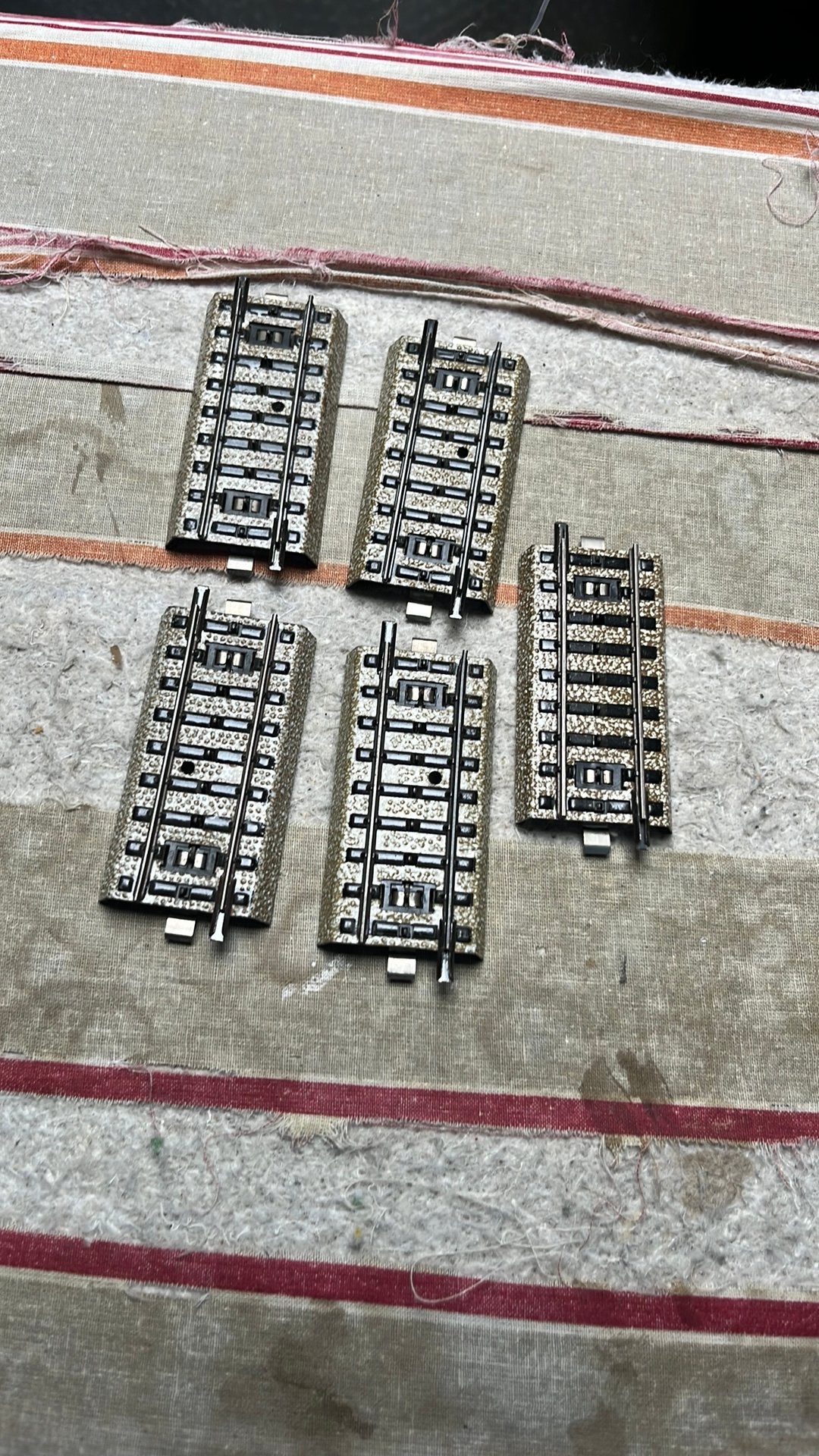 Te koop 5 x recht tussenstuk van marklin 5129, Wisselstroom, Rails, Ophalen of Verzenden, Zo goed als nieuw
