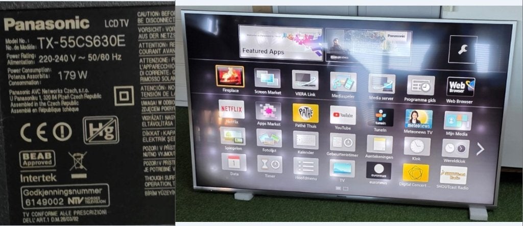 Tv’s o.a. Samsung LG Philips Panasonic Telefunken DEFECT, 50 Hz, 100 cm of meer, Smart TV, Ophalen