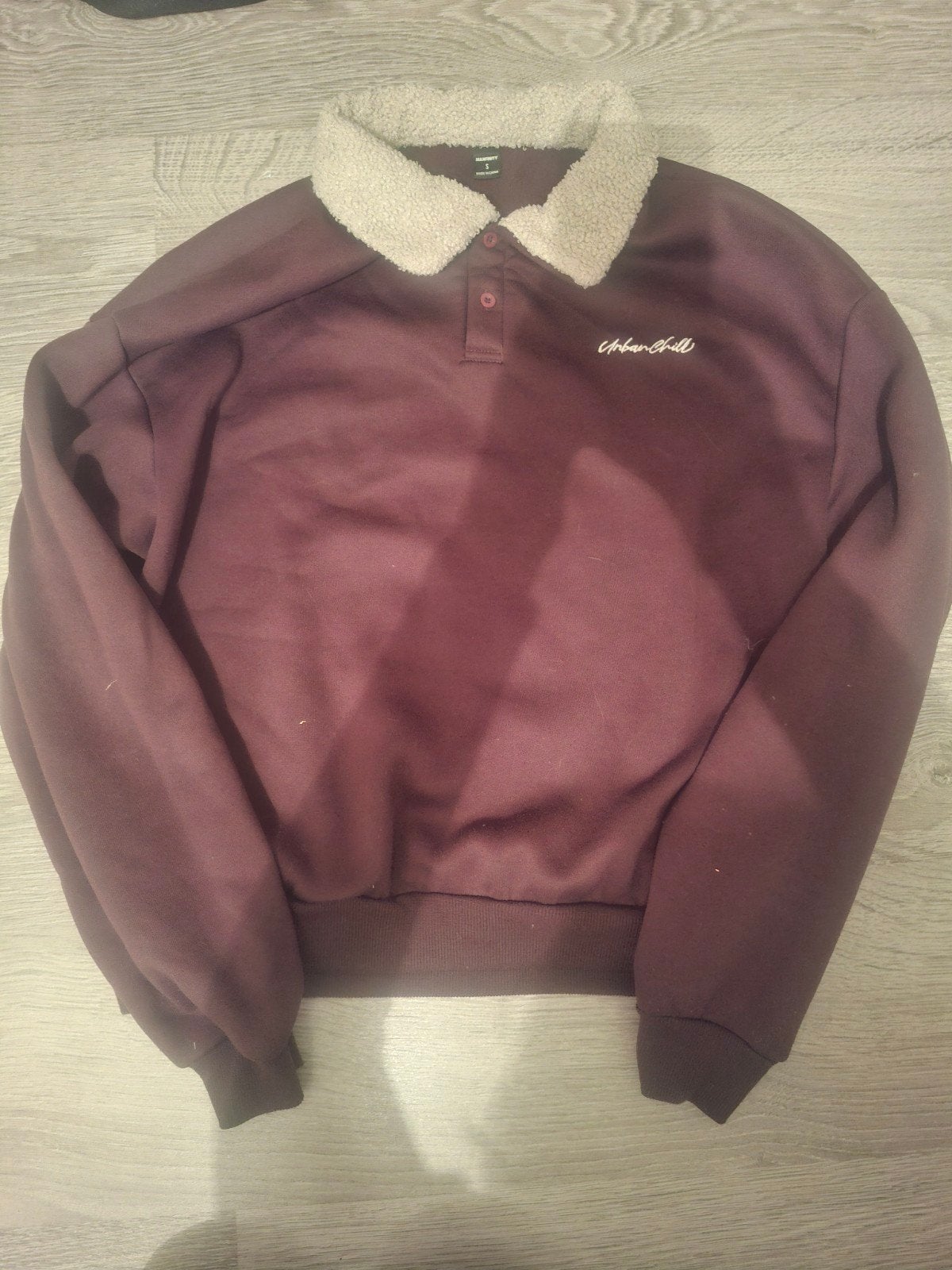 Shein trui heren maat S met teddy kraag, Verzenden, Zo goed als nieuw, Bruin, Shein