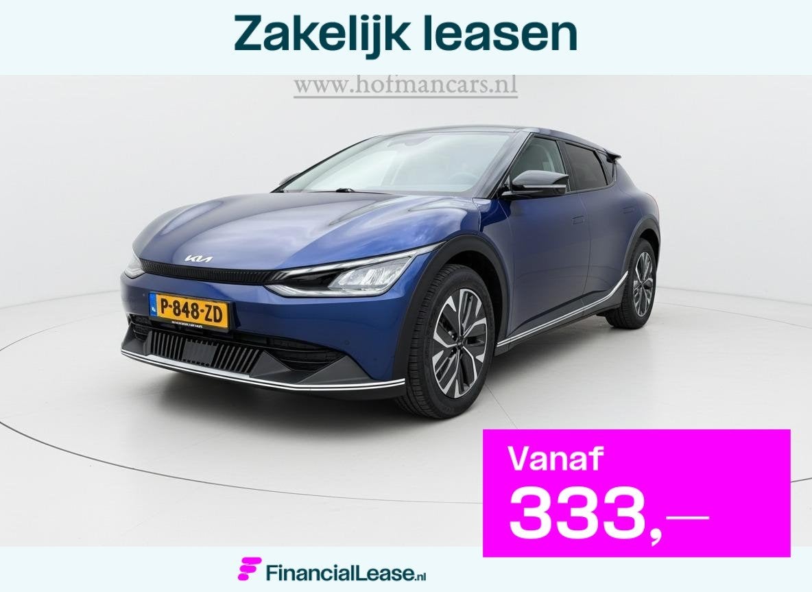 Kia EV6 Air 58 kWh | SOH 100% (MOBA) | BTW Auto | NAP | Fabr, Gebruikt, Blauw, Leder en Stof, 17 min