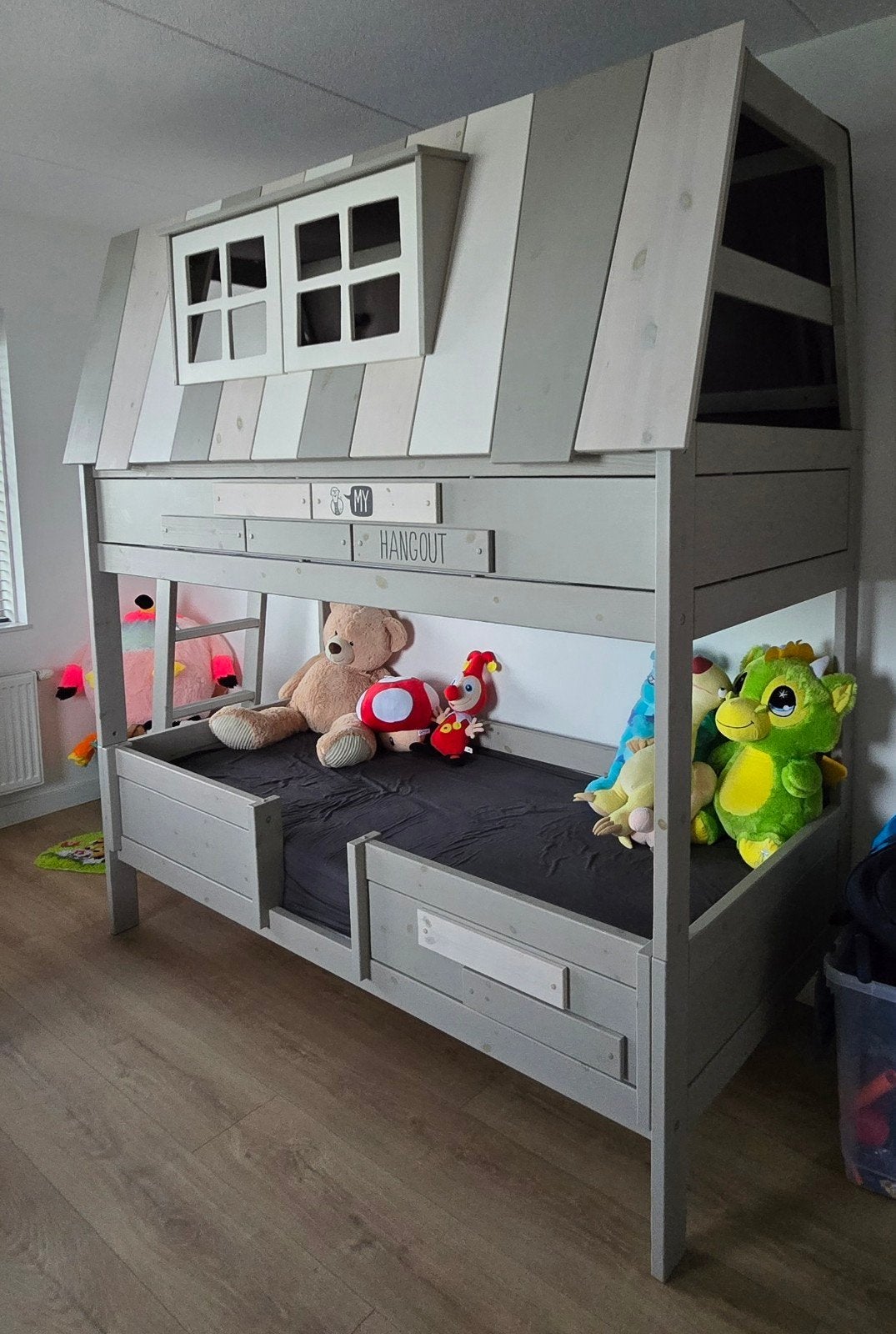 Hangout Lifetime speelbed/stapelbed, 85 tot 100 cm, Gebruikt, Lattenbodem, Ophalen of Verzenden