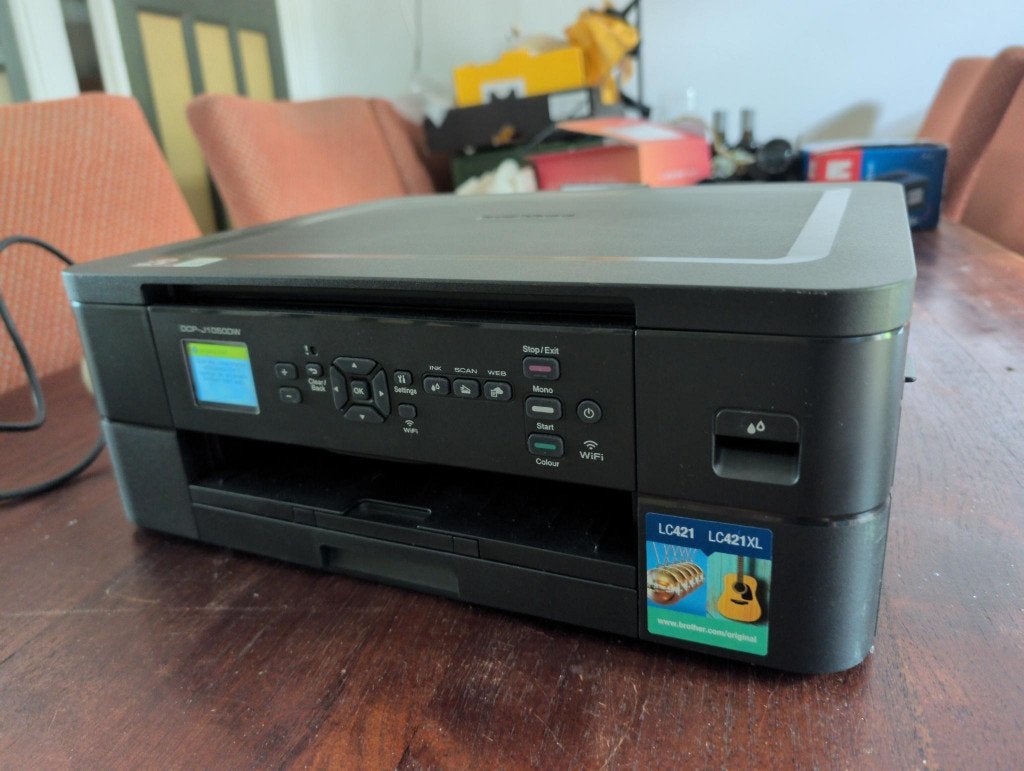 Brother DCP-J1050DW All-in-one Printer, Kleur printen, Inkjetprinter, All-in-one, Zo goed als nieuw