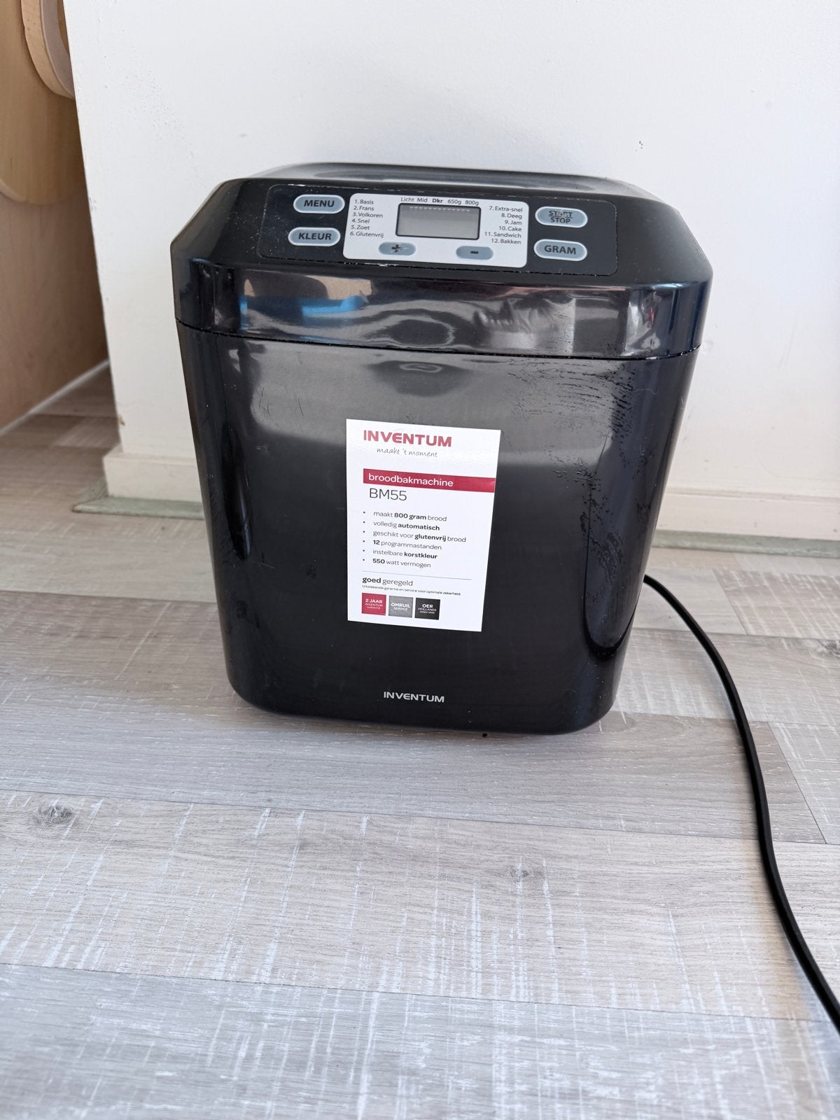 Inventum BM55 Broodbakmachine , 27 juni ophalen, Meer dan 10 programma's, Zo goed als nieuw, 400 tot 800 gram deeg, Ophalen
