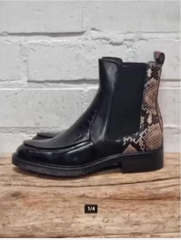 BilliBi - Prachtige leren chelseaboots maat 40 - Nieuw €255, Kleding | Dames, BilliBi, Zwart, Lage of Enkellaarzen, Nieuw