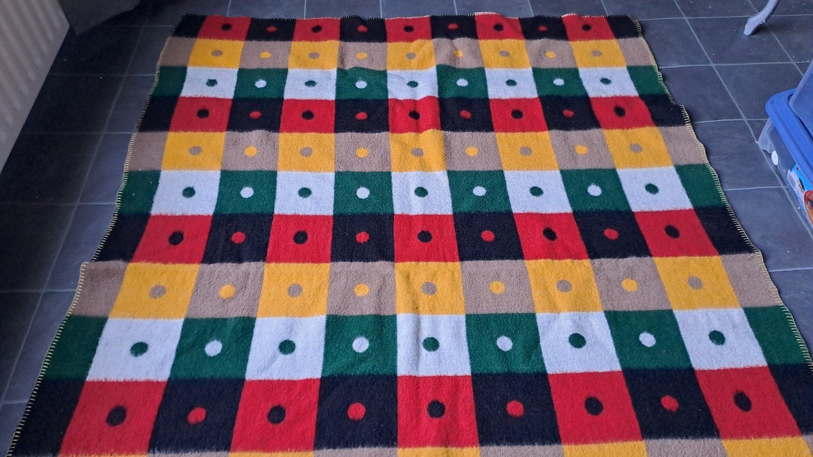 Vintage Didas deken - Kleurrijke wollen deken, Ophalen of Verzenden