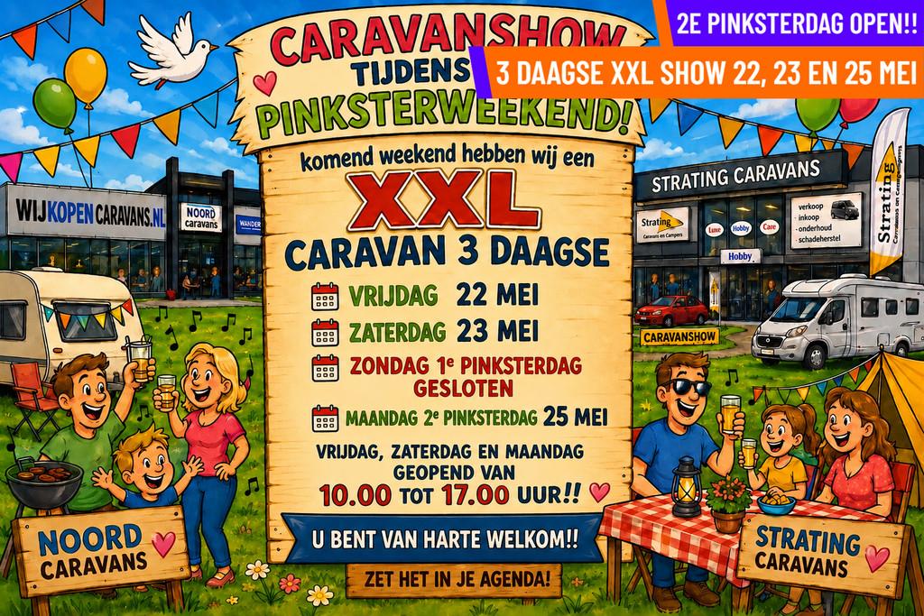 Rapido - 2DE PINKSTERDAG OPEN, RUIM 200 CARAVANS, Caravans en Kamperen, Caravans, Bedrijf, Tot en met 3, Rapido, 4 tot 5 meter