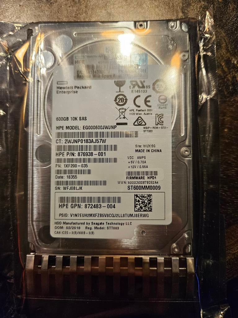 HP 600GB 10K SAS HDD - Nieuw in verpakking, Computers en Software, Harde schijven, Nieuw, Server, Intern, HDD, SAS, Ophalen