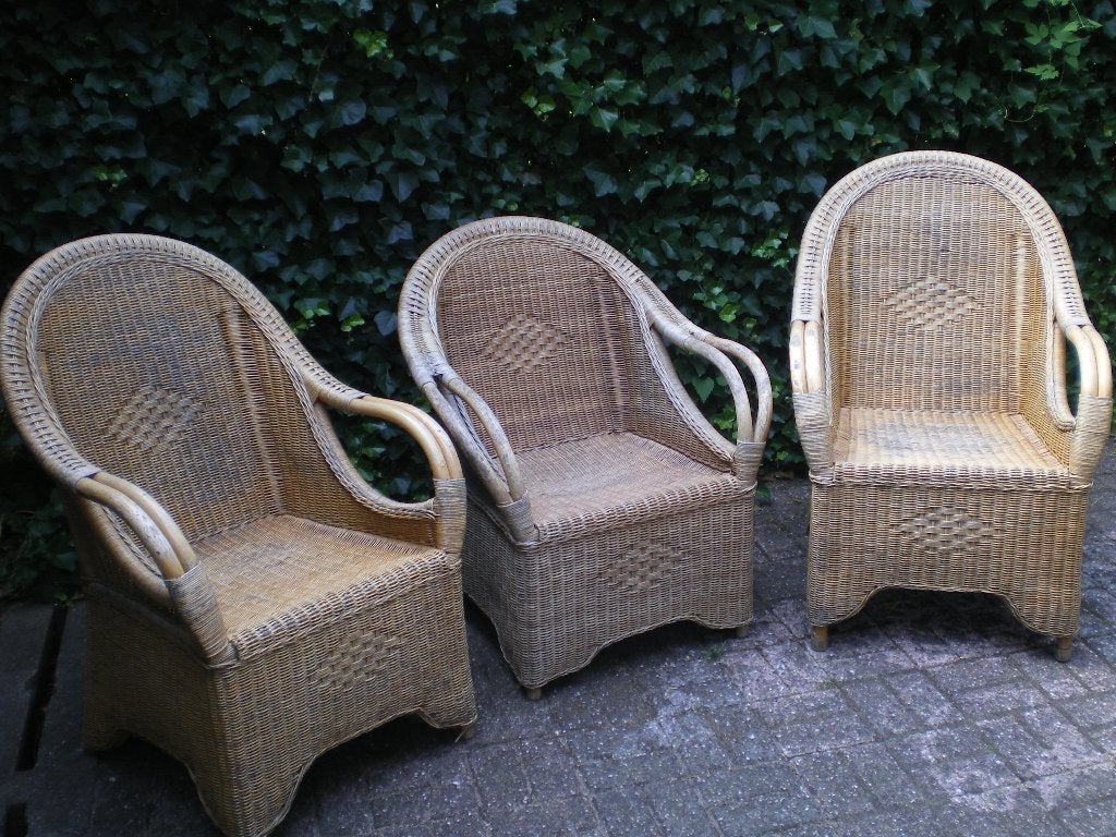 rotan fauteuils, Ophalen, Gebruikt, Rotan