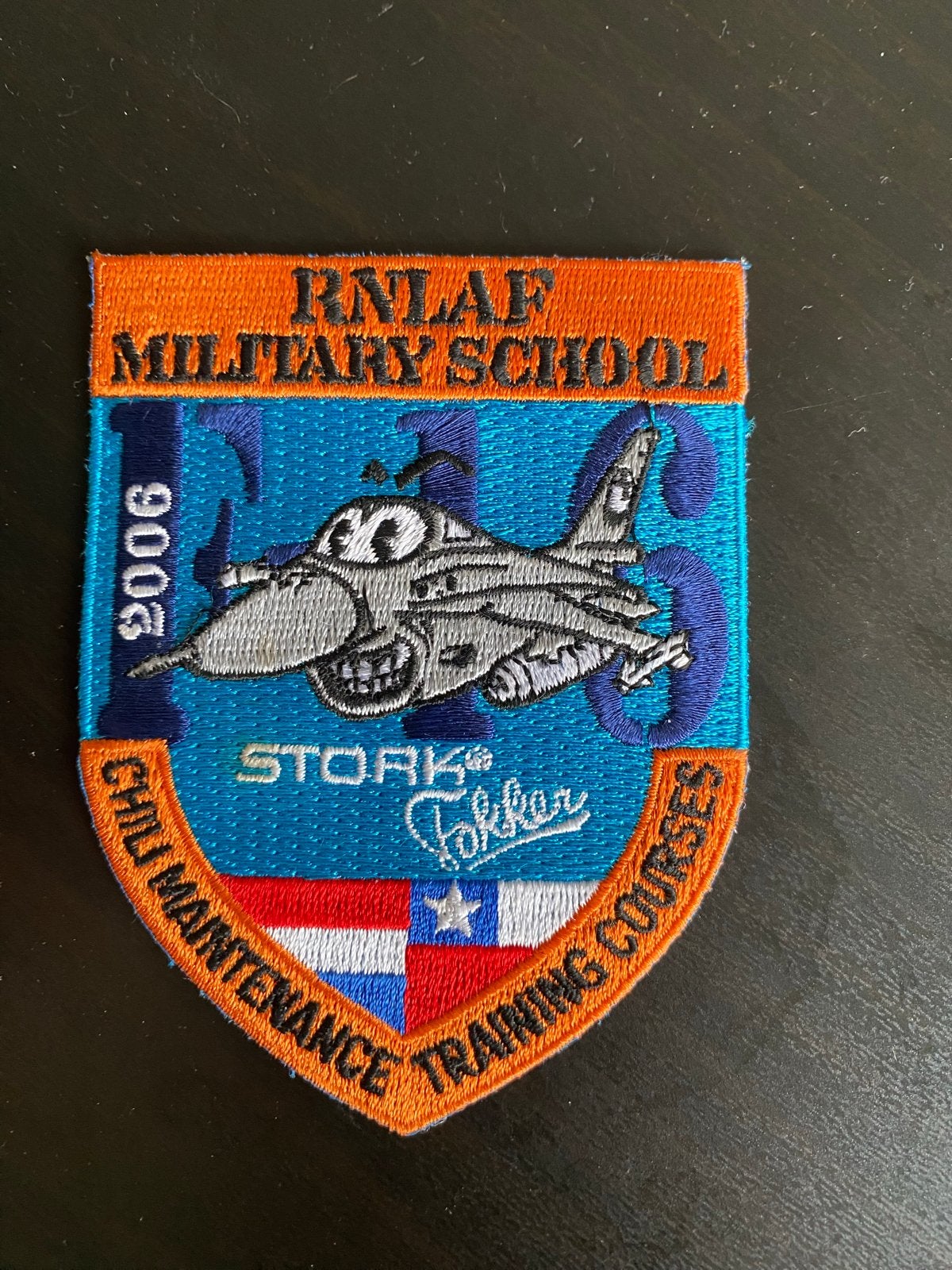 RNLAF Military School Stork Fokker Patch 2006, Ophalen of Verzenden