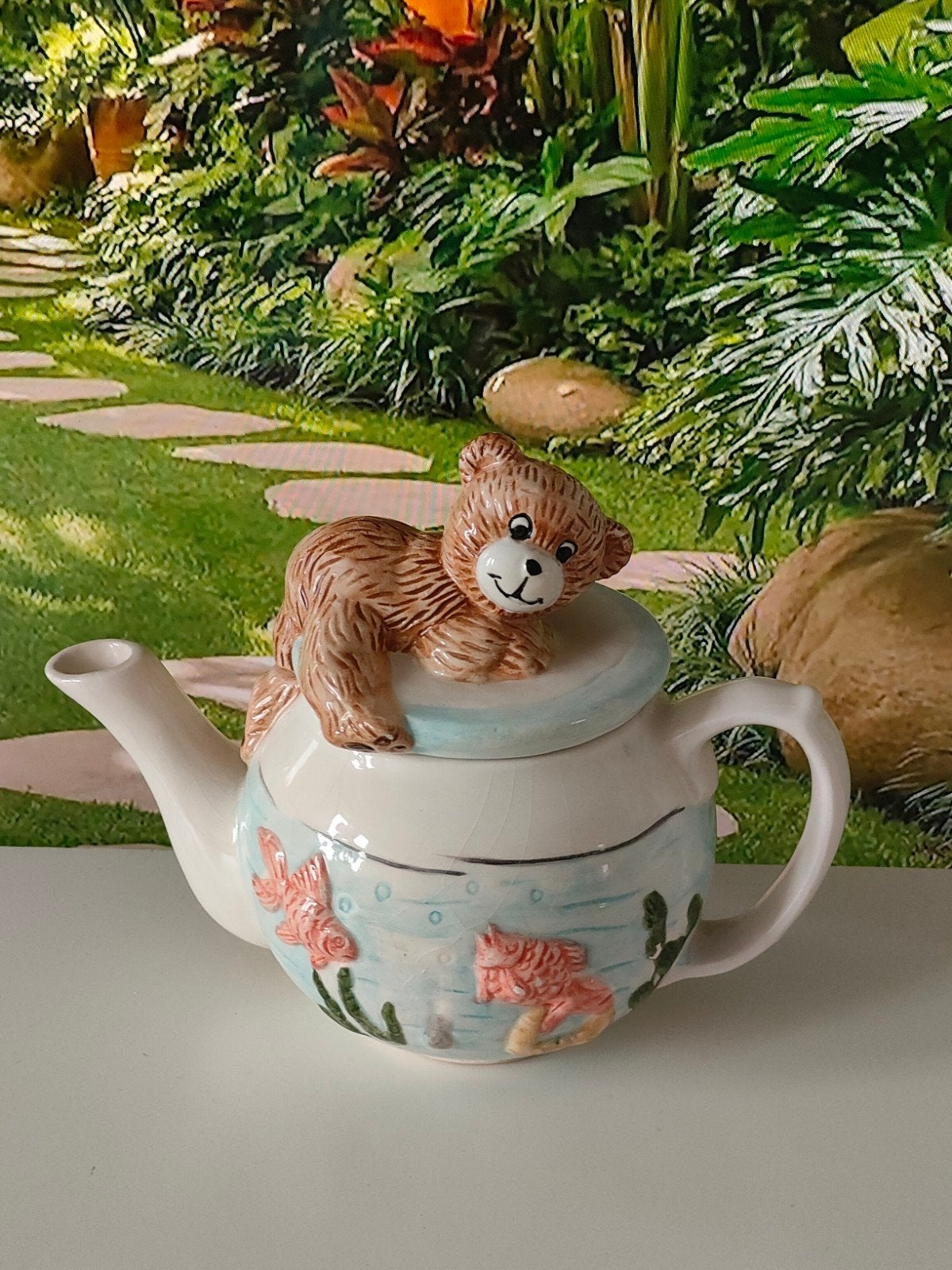 Theepot met beertje (decoratief), Antiek en Kunst, Ophalen of Verzenden
