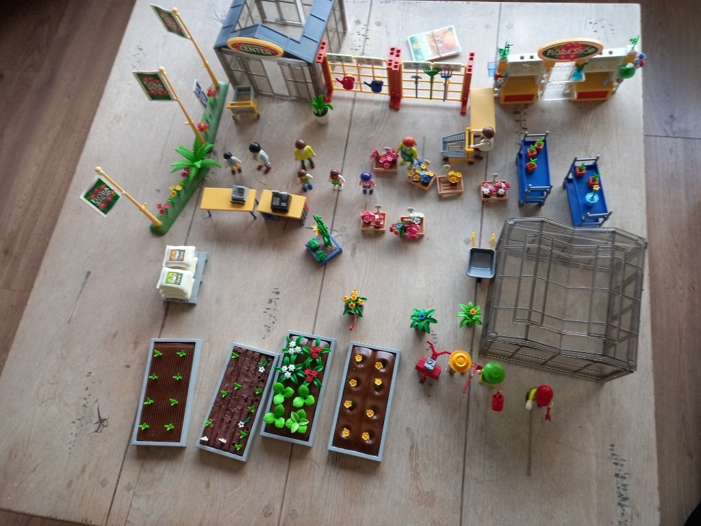 Playmobil florashop tuincentrum  4480, 4481, 4482 4484  4485, Kinderen en Baby's, Ophalen, Complete set, Zo goed als nieuw, Overige series