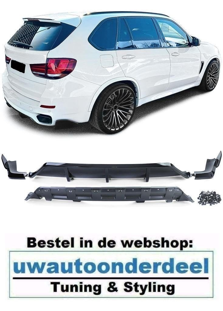 Achterbumper Diffuser Voor Bmw X5 F15 M Pakket Glans Zwart