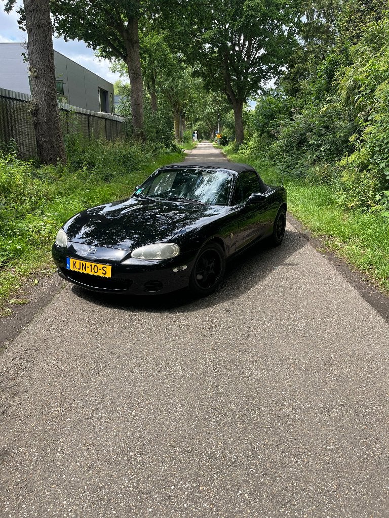 Mazda MX5 NBFL 2001 Zwart, Auto's, Mazda, Achterwielaandrijving, Zwart, Cabriolet, Zwart