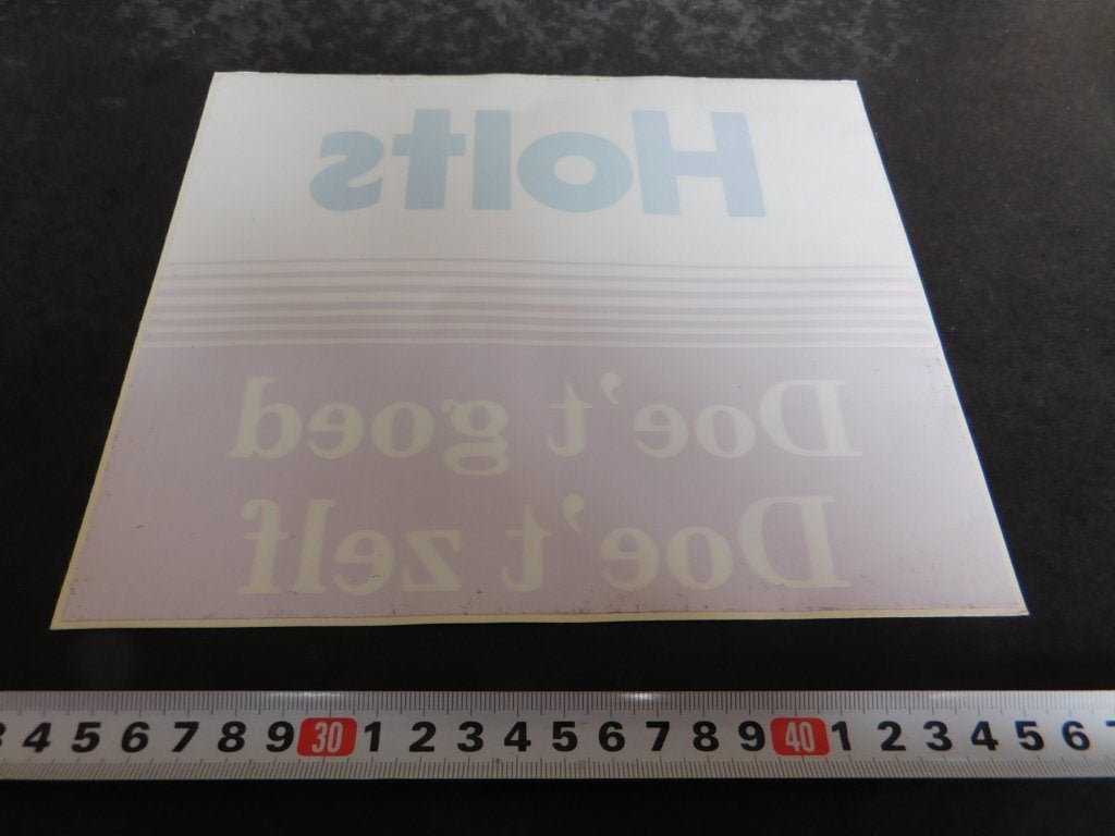sticker raamsticker HOLTS doe 't goed doe 't zelf *, Verzamelen, Ophalen of Verzenden, Zo goed als nieuw