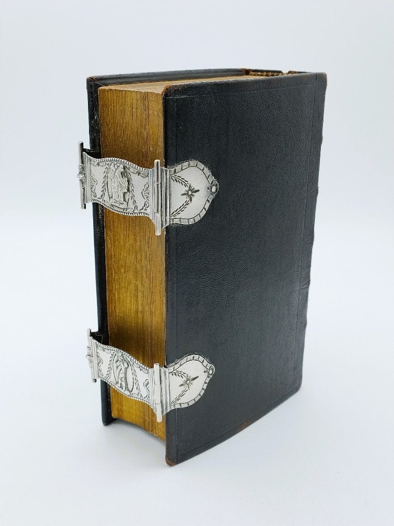 Bijbel met zilveren sloten, J. Yskamp, Harlingen, 1791, Verzenden, Bijbel