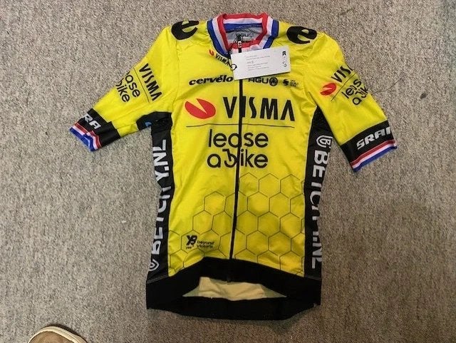 Visma lease a bike premium podium jersey van wilco kelderman, S, Heren, ., Nieuw