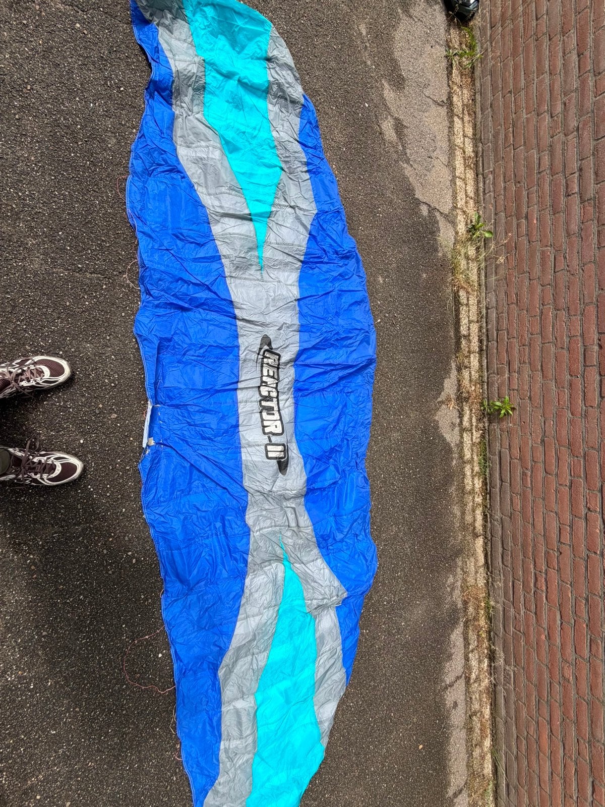 Peter Lynn Reactor II 4.4m² Power kite ZGAN!, Ophalen of Verzenden, Zo goed als nieuw, Vierlijns, Vlieger