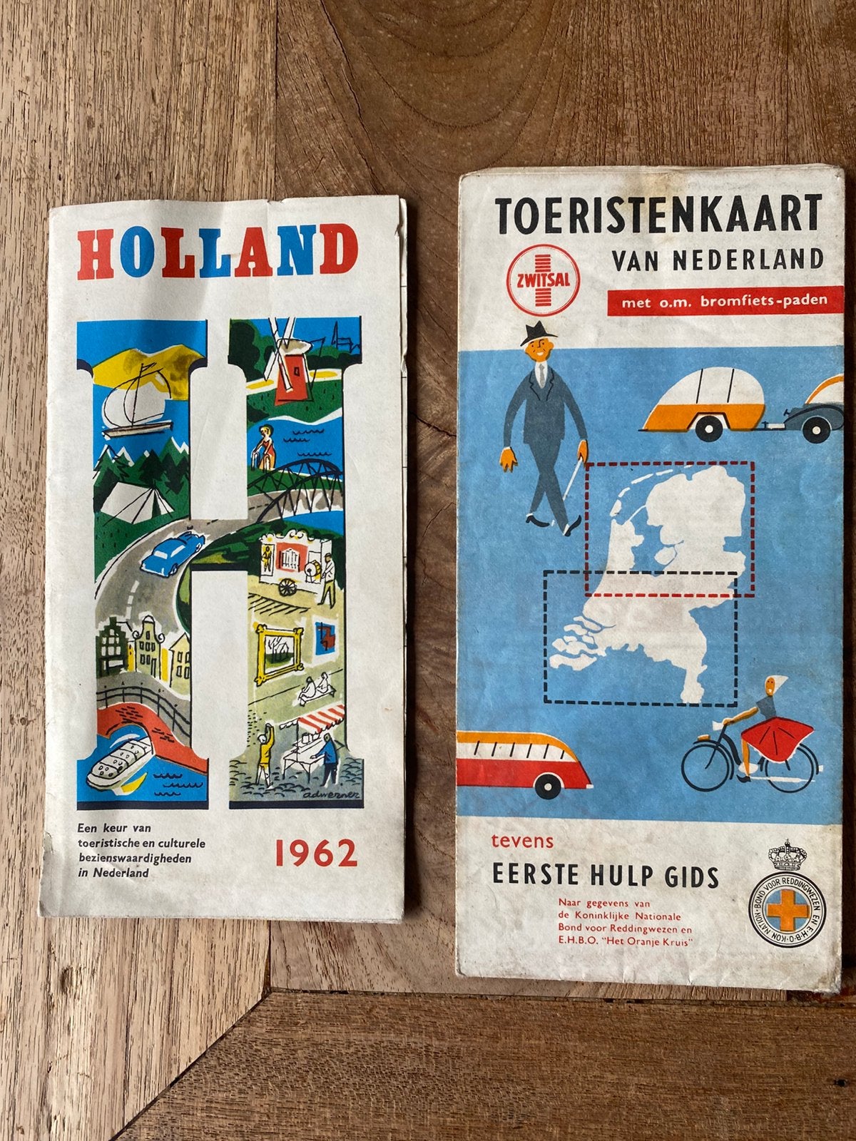 Oude Landkaarten Nederland 1960 Toeristen kaart zwitsal, Ophalen of Verzenden, 1800 tot 2000, Nederland, Landkaart