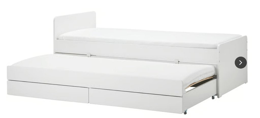 Bedframe met onderbed+opberger (incl. lattenbodem en matras), Huis en Inrichting, Slaapkamer | Bedden, Ophalen, 90 cm, Eenpersoons