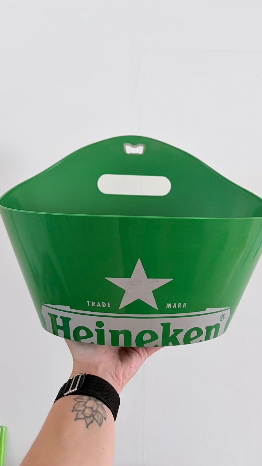 Heineken Bierkoeler met Flesopener - Groen, Ophalen, Zo goed als nieuw, Overige typen, Heineken