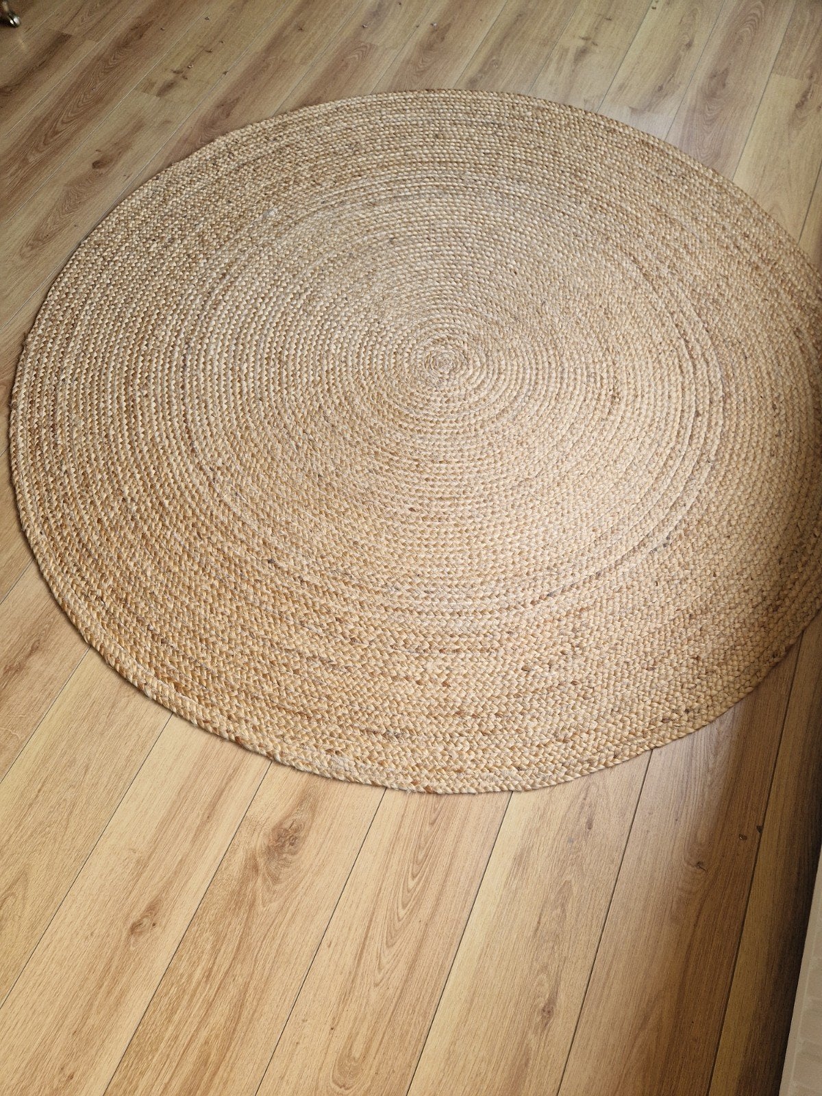 Rond jute vloerkleed Loods 5 - 180cm diameter, Ophalen, Bruin, 150 tot 200 cm, Rond