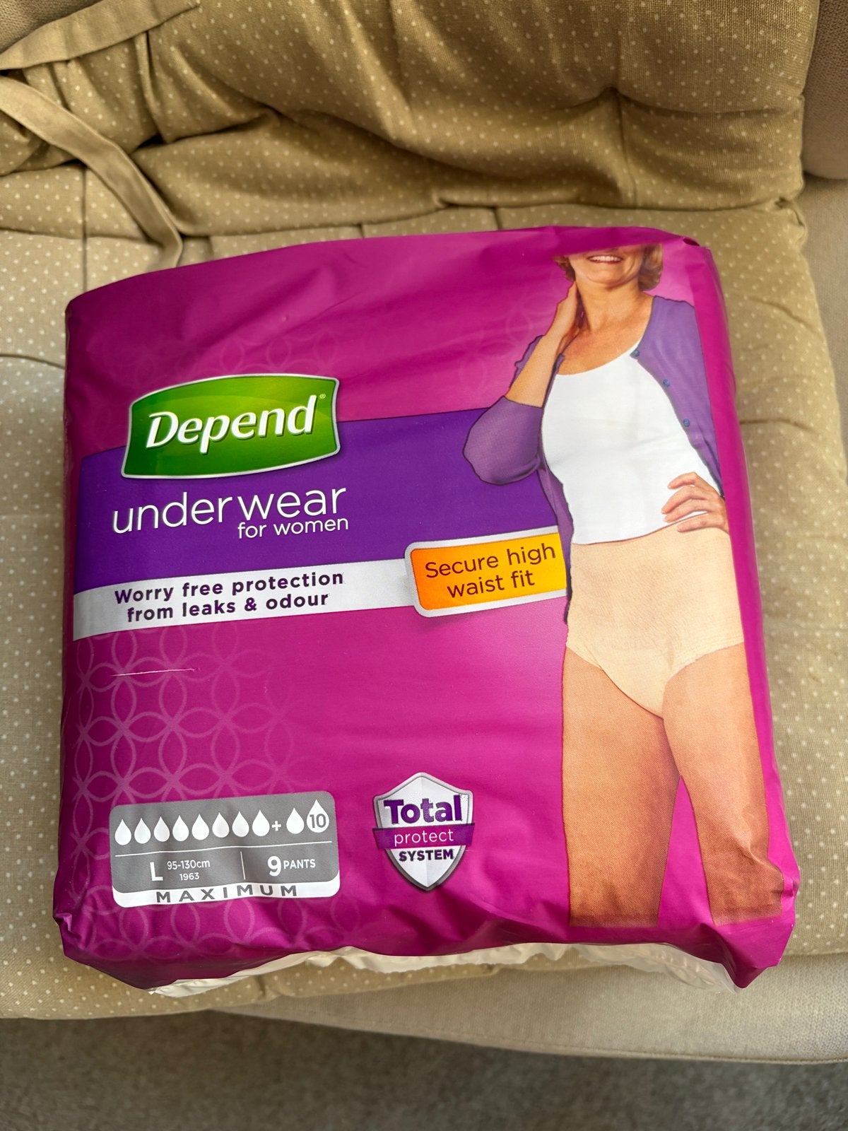 Incontinentiemateriaal depend broekjes luiers maat L max, Ophalen of Verzenden, Nieuw