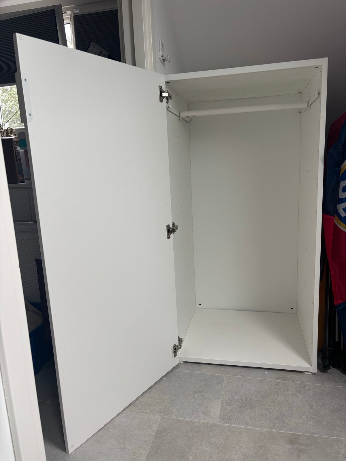 Witte Ikea Platsa / Fonnes kledingkast met hangruimte, Ophalen, 100 tot 150 cm, 50 tot 100 cm, Zo goed als nieuw