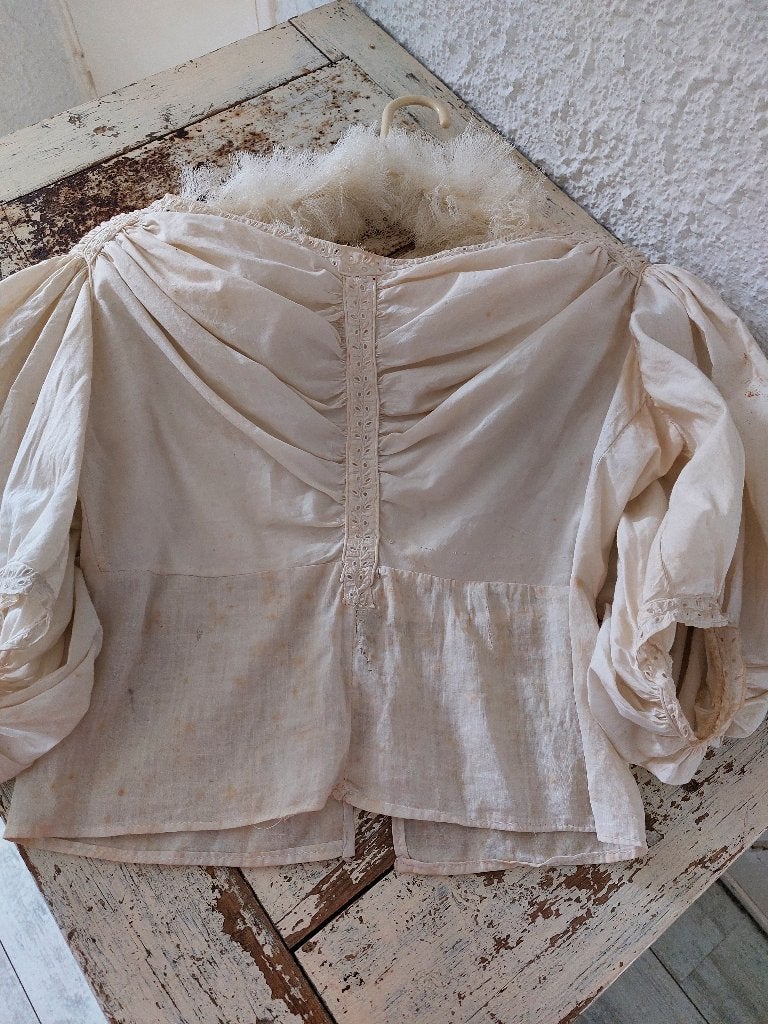 bodice 1830 antiek antieke oud oude frans franse wit witte, Antiek en Kunst, Antiek | Kleding en Accessoires, Ophalen of Verzenden