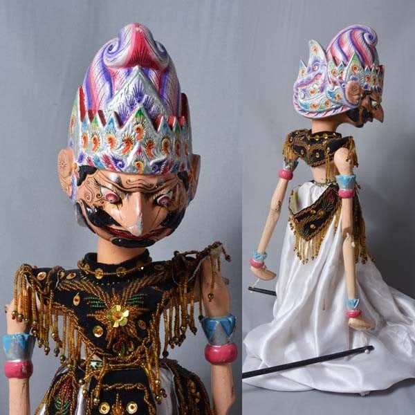 Wayang Golek Houten pop uit Indonesië GO07, Hout, Verzenden, 78 cm, Indonesië