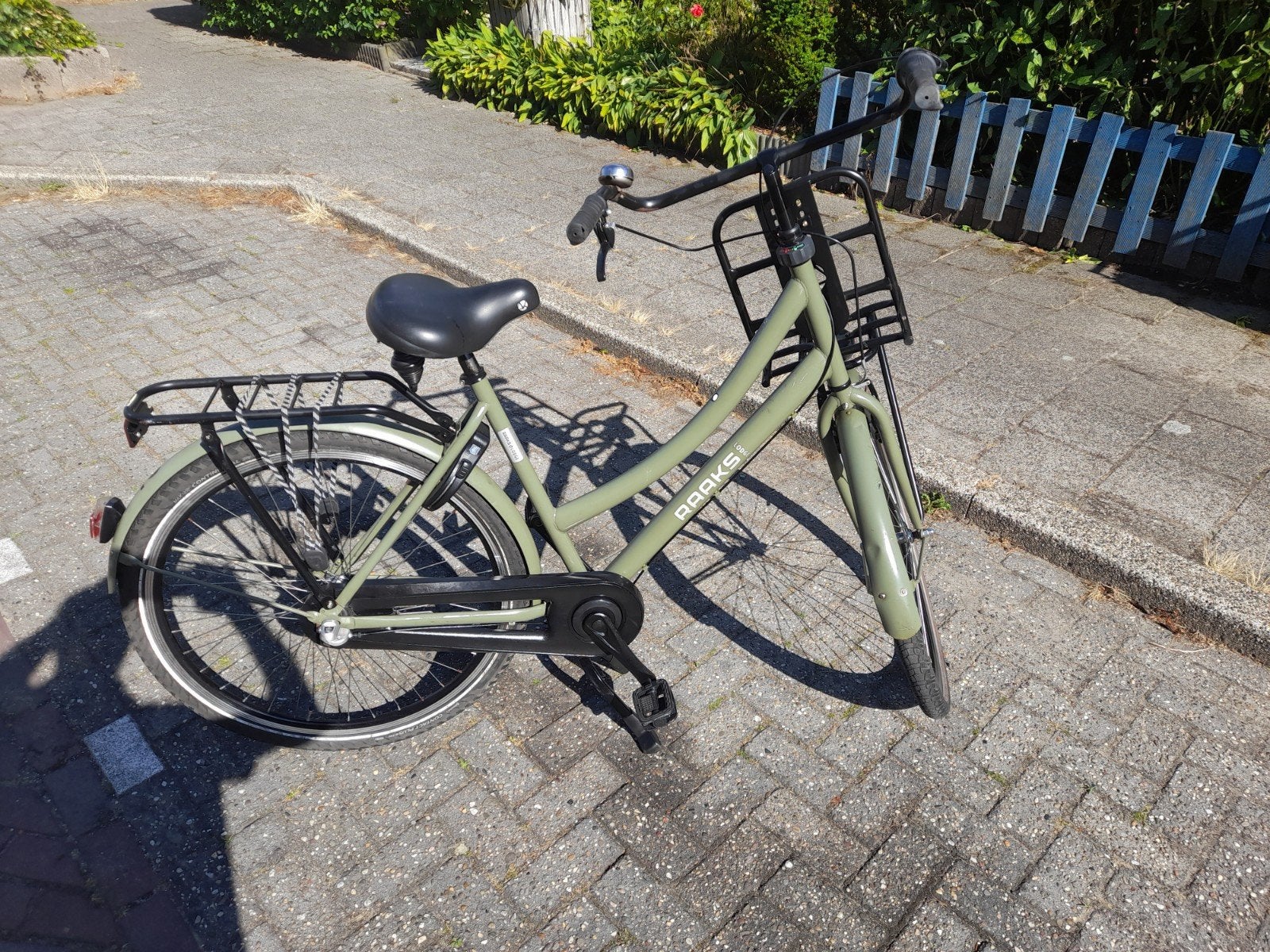 Raaxs Damesfiets met voordrager - Zo goed als nieuw, Terugtraprem, (Extra) lage instap, Zo goed als nieuw, 50 tot 53 cm