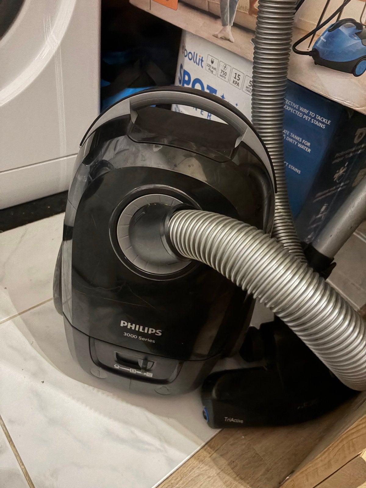 Philips XD3112/09 sledestofzuiger incl. zak - 900W, Inclusief accessoires, Philips, Zo goed als nieuw, Sledestofzuiger