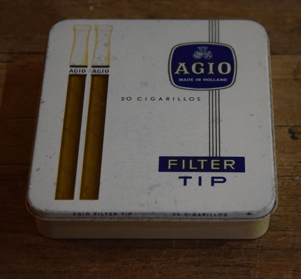 *~* Sigaretten blik *~* vintage *~* Agio Filter Tip, Verzamelen, Blikken, Ophalen of Verzenden, Gebruikt, Overige, Overige merken