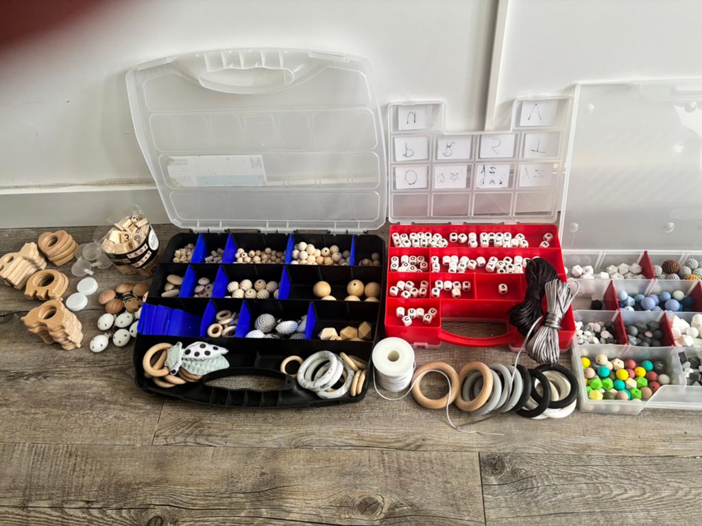Megapartij speenkoord / bijtring maken materialen + dozen, Ophalen, Zo goed als nieuw, Overige typen