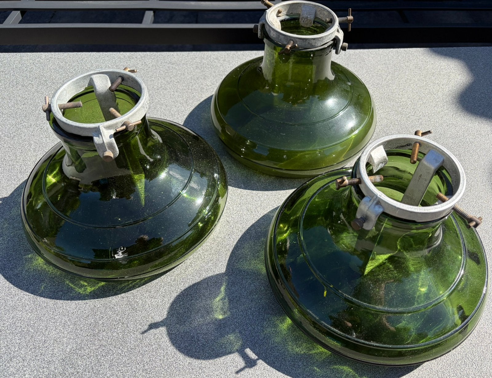 Drie Bulach 520 standaards / vazen - alles voor €30, Ophalen, Gebruikt, Glas