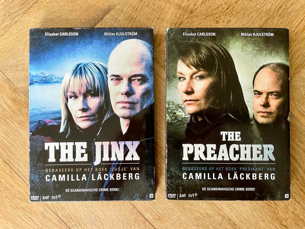 2x Camilla Lackberg DVD’s: Jinx + Preacher (krasvrij met NL), Vanaf 12 jaar, Ophalen of Verzenden, Zo goed als nieuw, Maffia en Misdaad