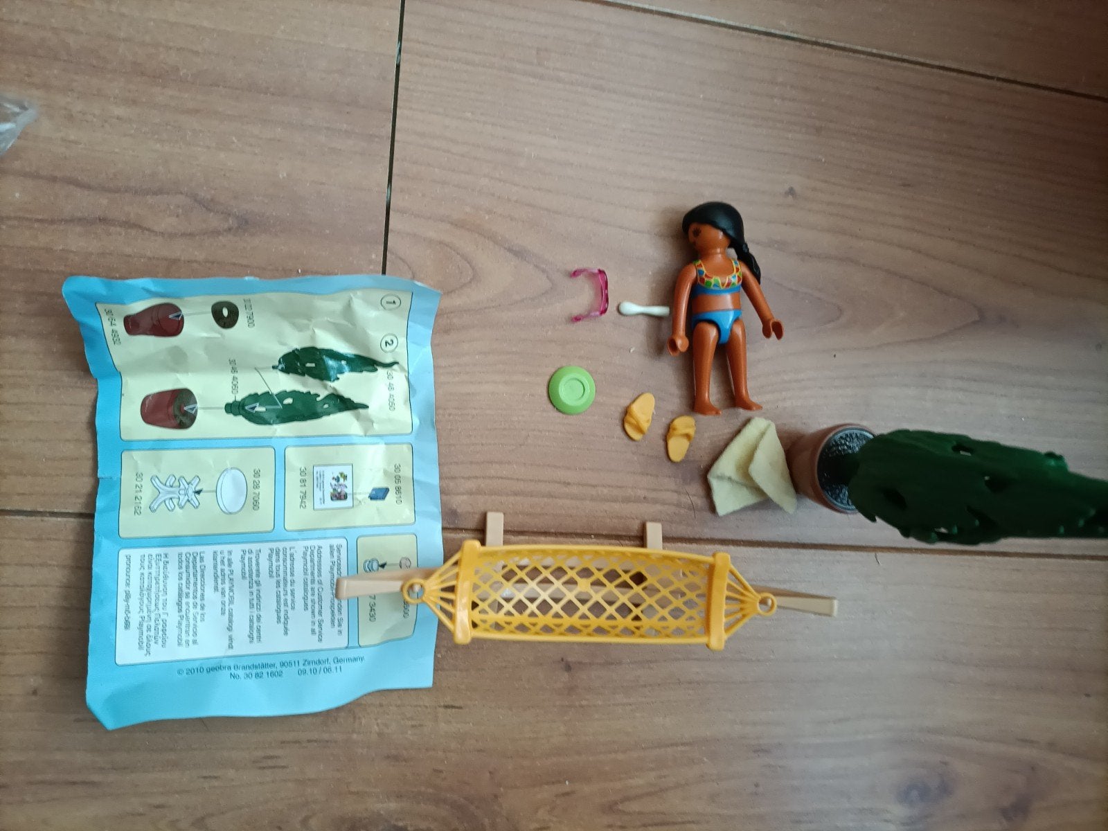 Playmobil figuur met hangmat en accessoires, Ophalen of Verzenden, Gebruikt, Los playmobil