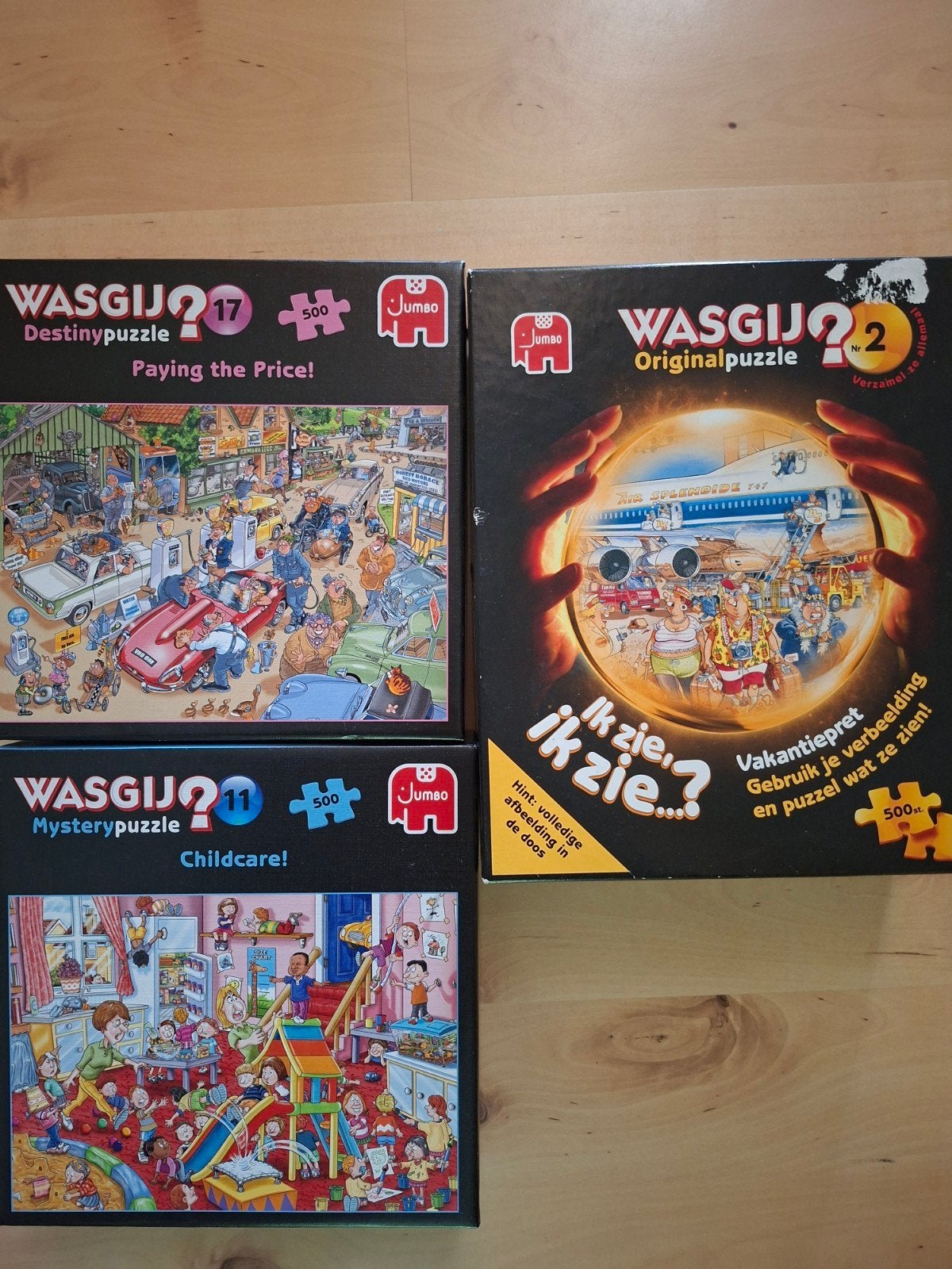 3 Wasgij puzzels (500 stukjes) voor 10 euro, Ophalen of Verzenden, Meer dan 50 stukjes, Gebruikt, 6 jaar of ouder