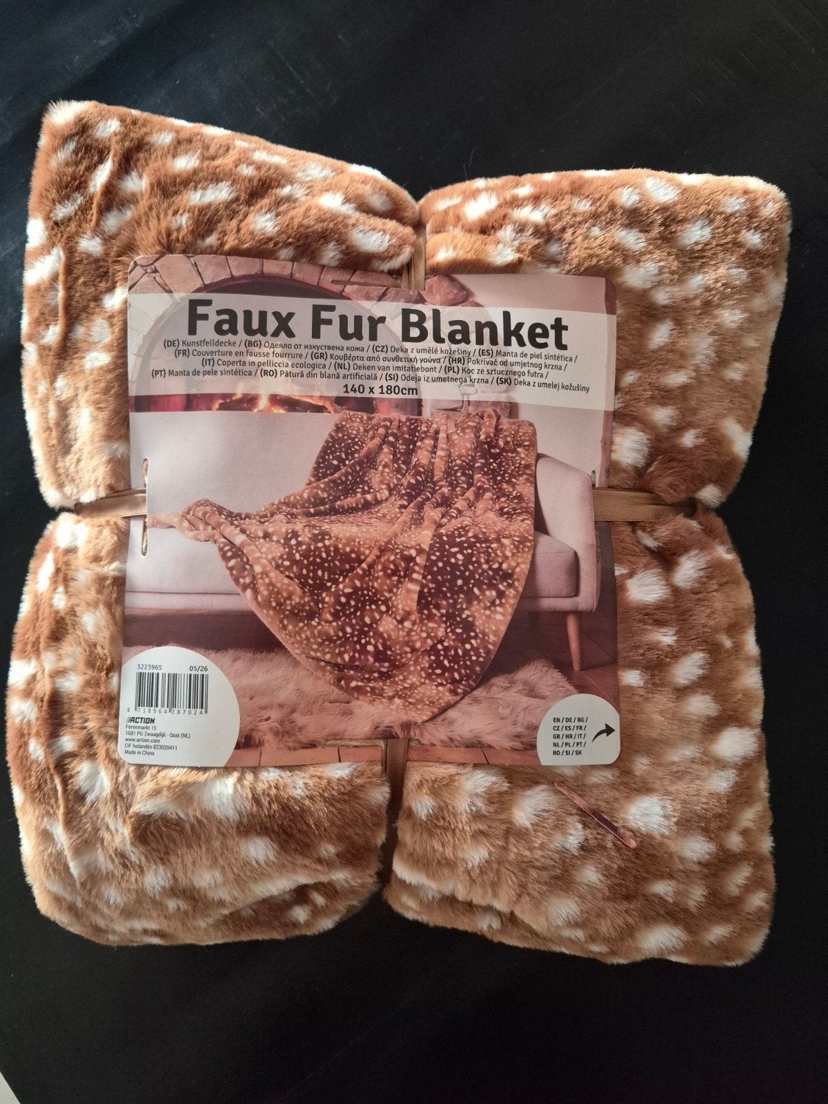 Bambi deken Action, nieuw!, Verzenden, Nieuw, Overige typen, Bruin