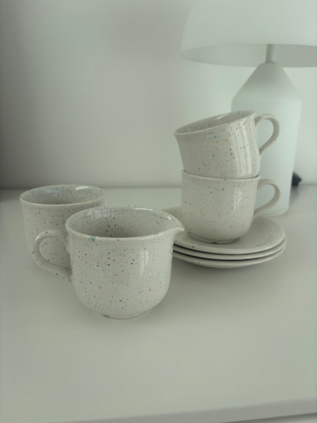 John Tams / Hema confetti melkkannetje en suikerschaaltje, Ophalen of Verzenden