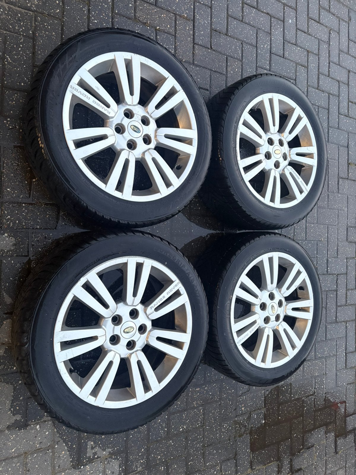 Originele Range Rover Velgen 20 inch, 5x120. Goeie banden, Auto-onderdelen, Banden en Velgen, Ophalen, Velg(en), 265 mm, 20 inch