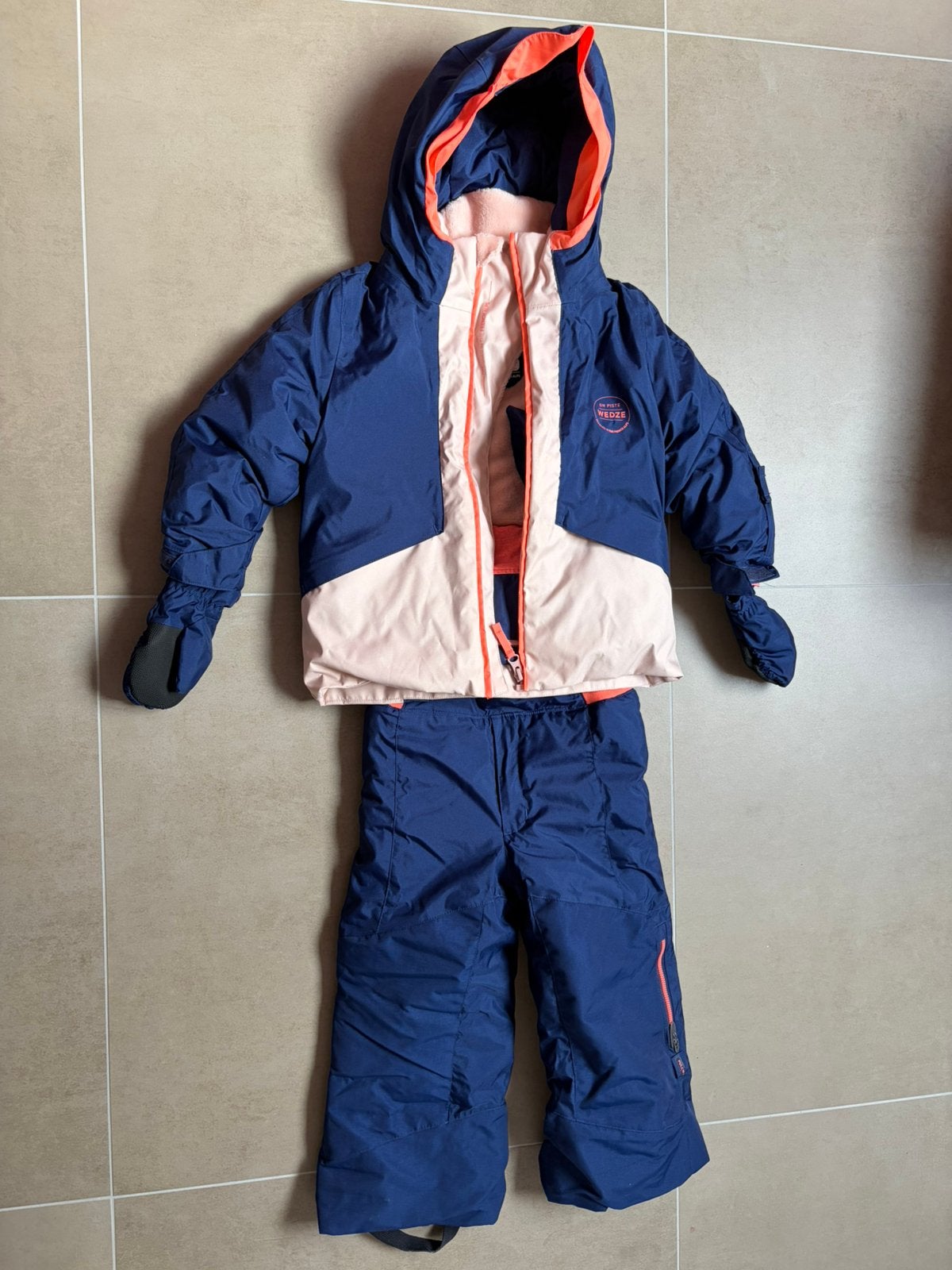 Wedze skiset combo 3-in-1 jas broek wanten 3-4 jaar, Ophalen of Verzenden, Zo goed als nieuw, Jongen of Meisje