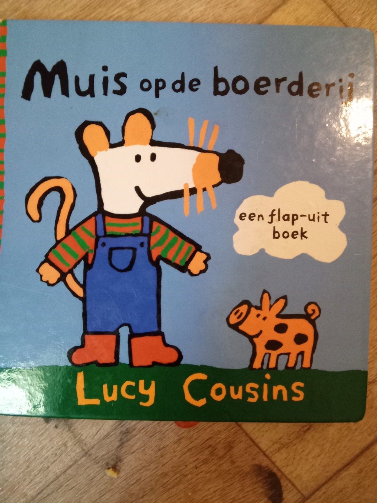 boek van muis op de boerderij 15cm ondekboek, Lucy Cousins, 6 tot 12 maanden, Ophalen of Verzenden, Zo goed als nieuw