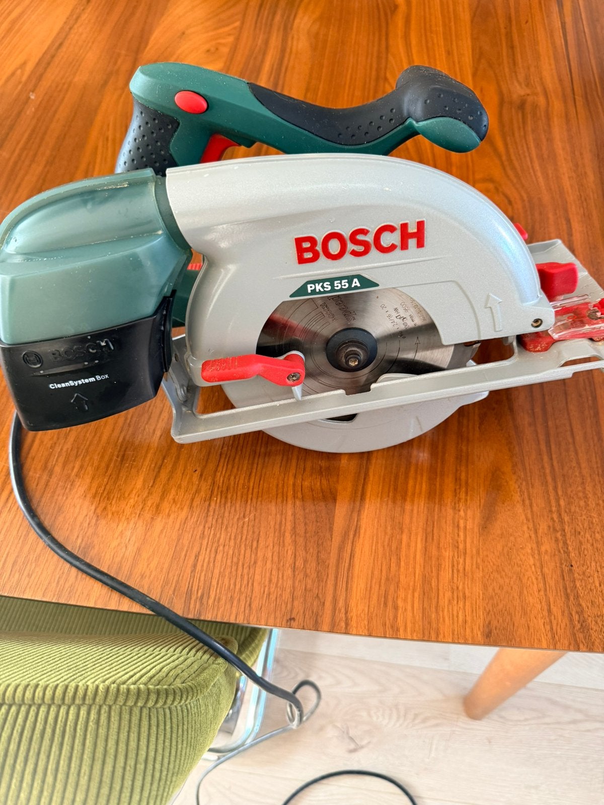 Cirkel zaag Bosch pks55a, Ophalen, Gebruikt, Cirkelzaag, 30 tot 70 mm