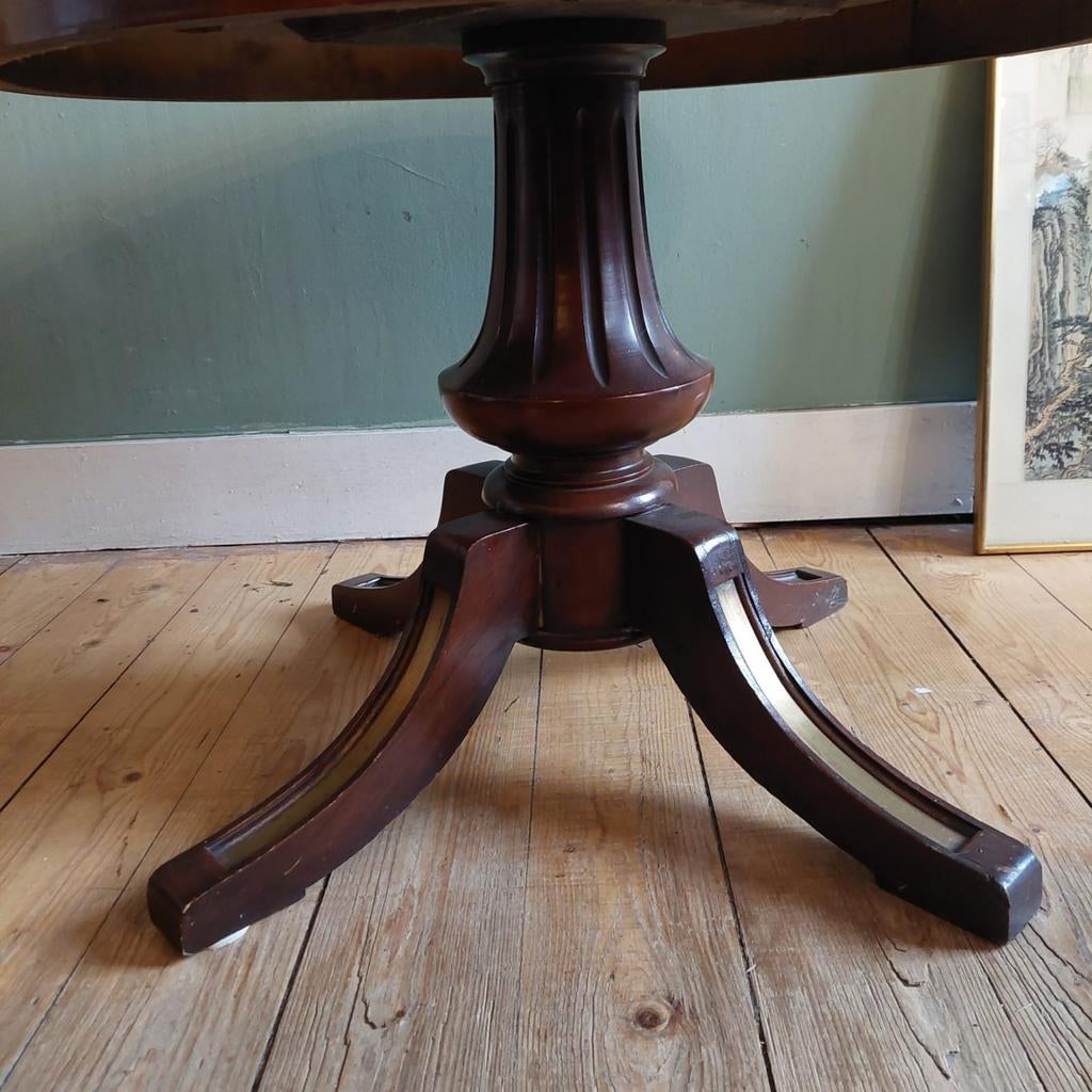 Lucky Vintage Regency Empire tafel met messing, Ophalen, Gebruikt, 50 tot 75 cm, .