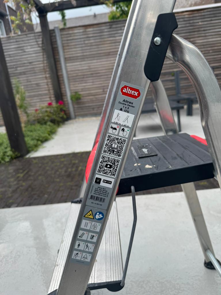 Ladder, Altrex Double Decker 1 x 3, Doe-het-zelf en Verbouw, Ladders en Trappen, Ophalen of Verzenden, Zo goed als nieuw, Ladder