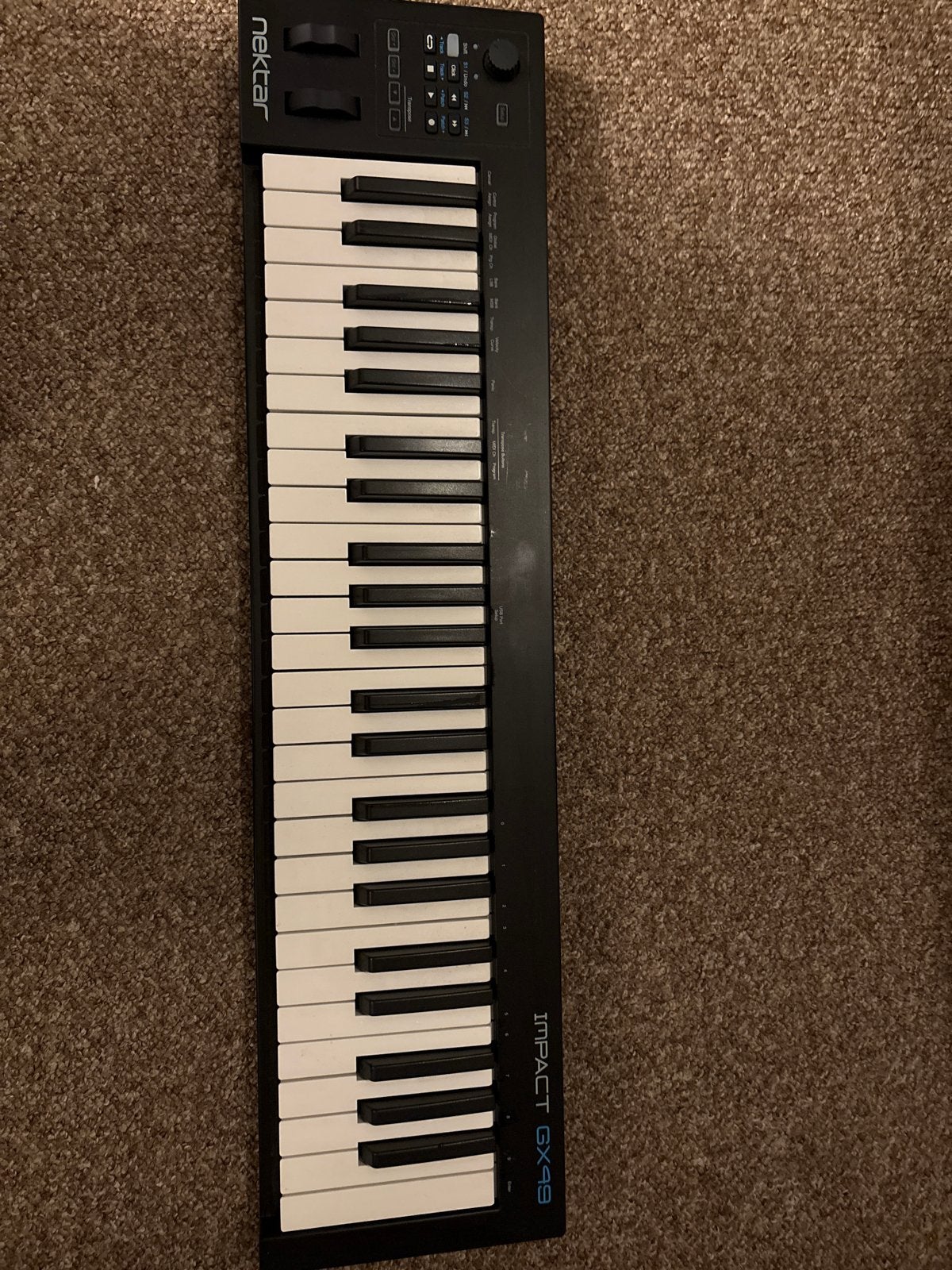 Nektar Impact GX49 MIDI Keyboard Controller, Ophalen of Verzenden, Zo goed als nieuw, Aanslaggevoelig, 49 toetsen