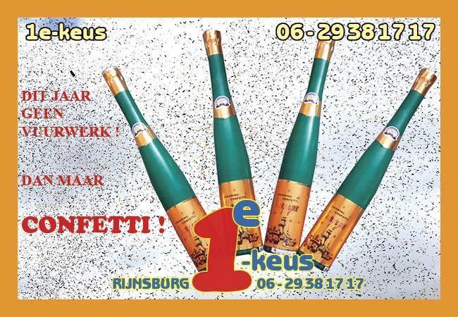 Laar de Champagnefles meer KNALLEN - New Year CONFETTI, Ophalen, Nieuw, Overige typen, Abraham of Sarah