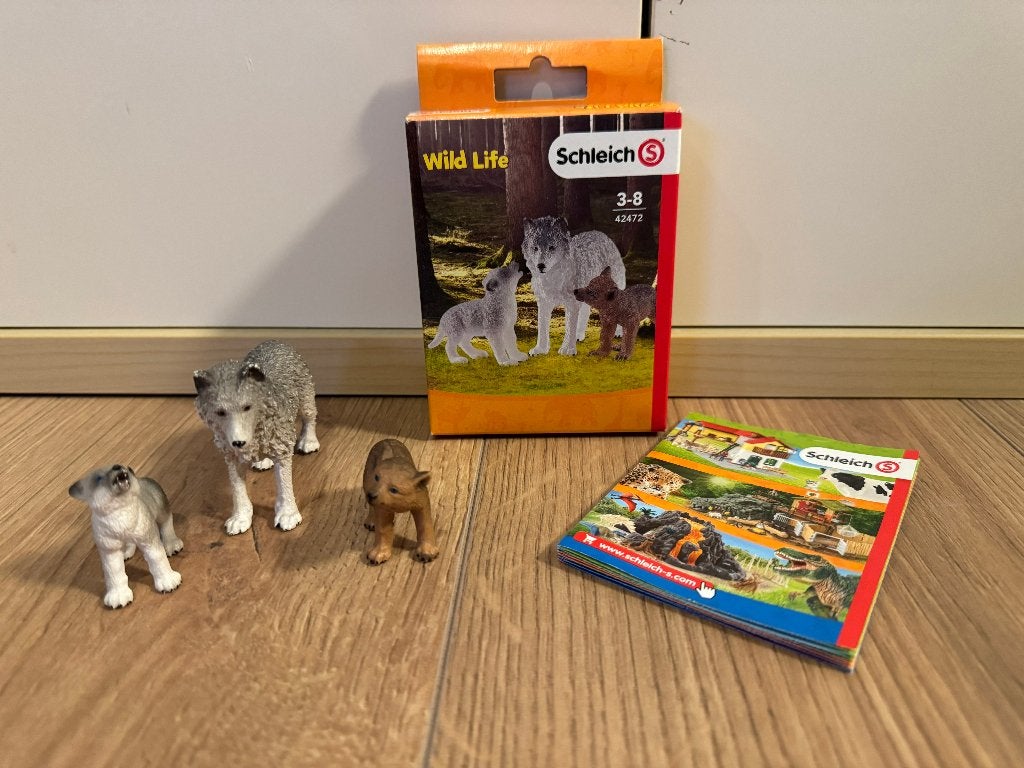 Schleich 42472 Wildlife Moederwolf met Welpen, Ophalen of Verzenden, Zo goed als nieuw, Jongen of Meisje