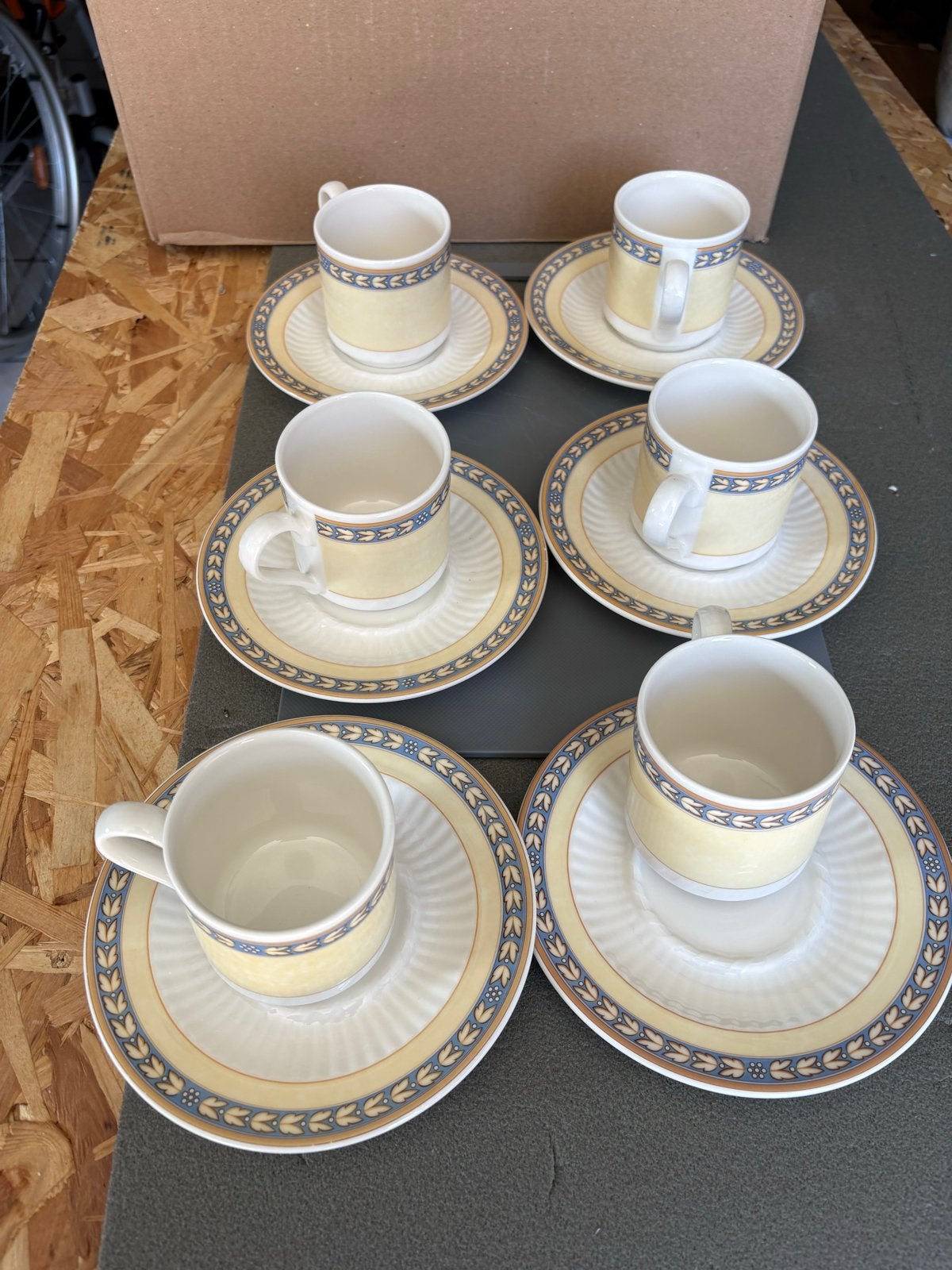 Villeroy & Boch Millenia Kop en Schotel - 12 Stuks, Klassiek, Villeroy & Boch, Ophalen of Verzenden, Zo goed als nieuw